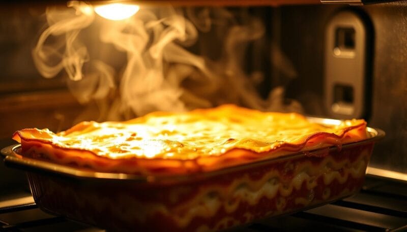 Lasanha no forno