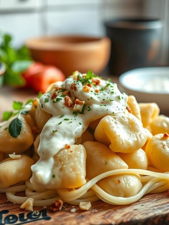 Gnocchi de Batata com Molho de Gorgonzola