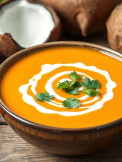 Sopa de Cenoura co leite de coco